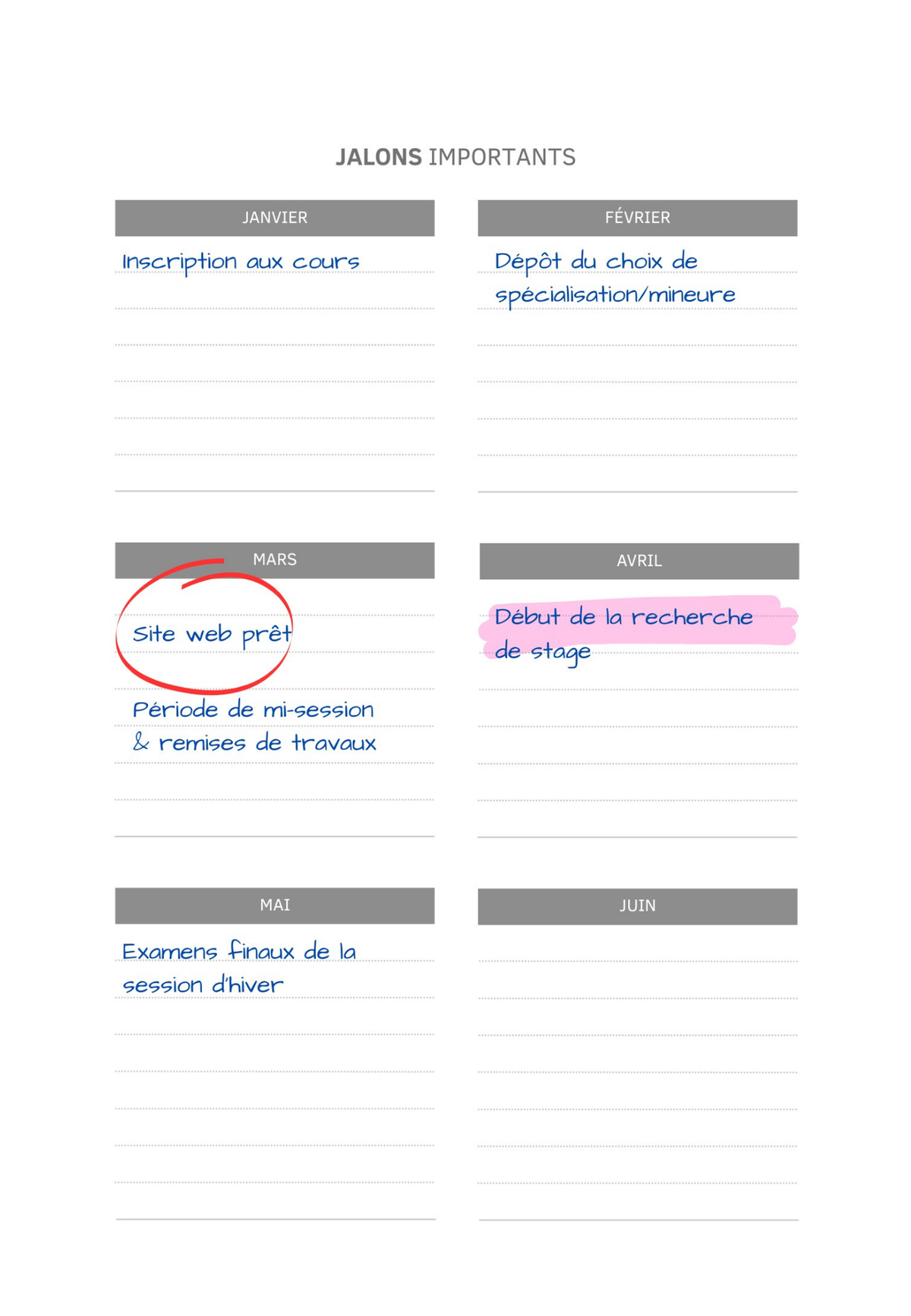 Planificateur d'études 